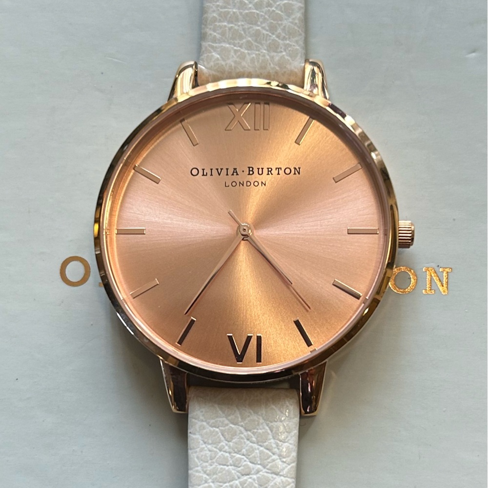 OLIVIA BURTON Rose Gold and Cream Watch